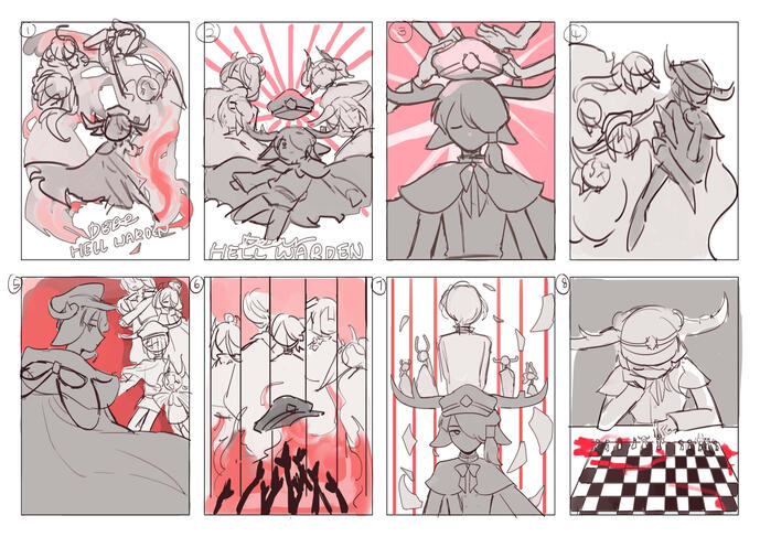 Dear Hell Warden - Key Art Thumbnails